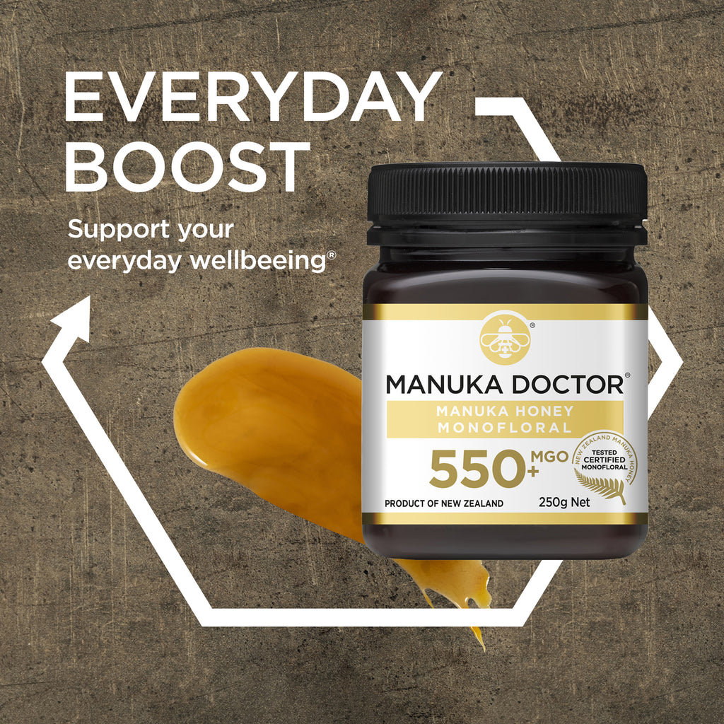 MGO 550+ Monofloral Mānuka Honey 250g - Manuka Doctor Australia