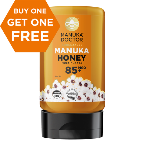 MGO 85+ Multifloral Mānuka Honey 300g (Squeezy)