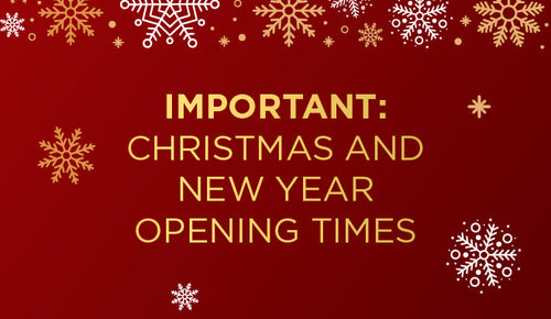 IMPORTANT: CHRISTMAS AND NEW YEAR OPENING TIMES